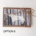 Dachshund hand printed gift card